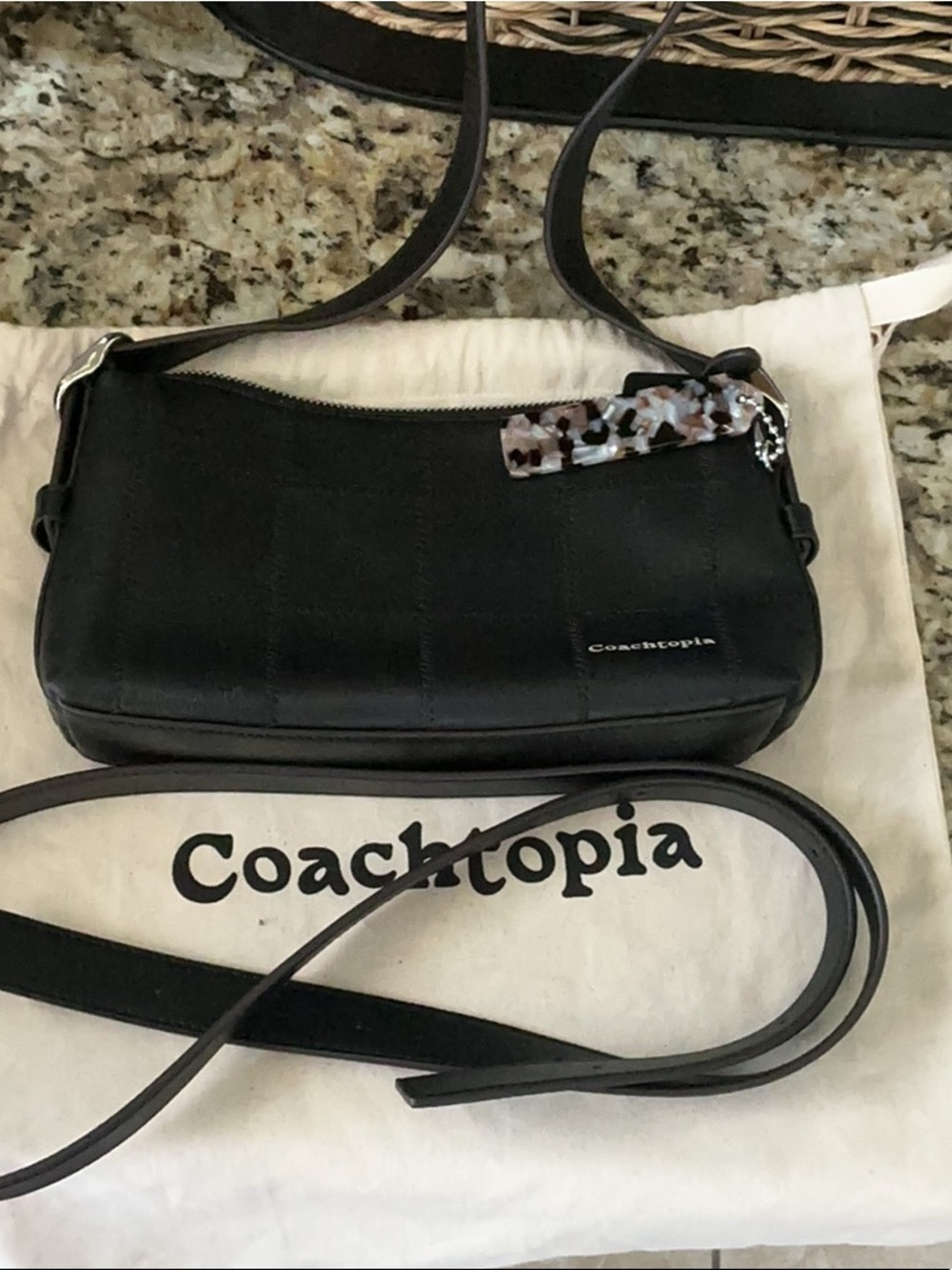 coachtopia Black Shoulder Bag- shown in live